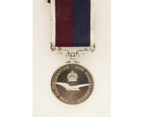 A ELIZABETH II ROYAL AIR FORCE LONG SERVICE AND GOOD CONDUCT MEDAL, impressed (B5045138 SGT G R WOOD. RAF)