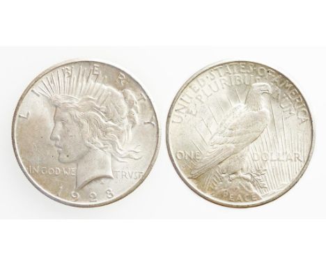 AMERICA, SILVER 'PEACE' DOLLAR, 1928 S. Head left, eagle on reverse. EF. (one coin)