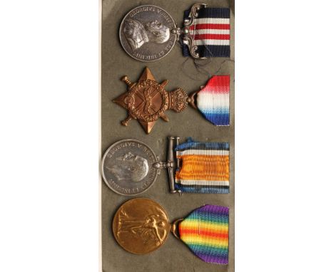 A GREAT WAR M.M. AND TRIO MEDAL GROUP, Military Medal (32959 PTE R. PLUMRIDGE. 14/F.A. R.A.M.C.), 1914-15 Star (32959 PTE. R.