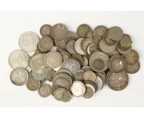 WORLD, MIXED COINS. A large collection of mainly silver denominations, various countries.