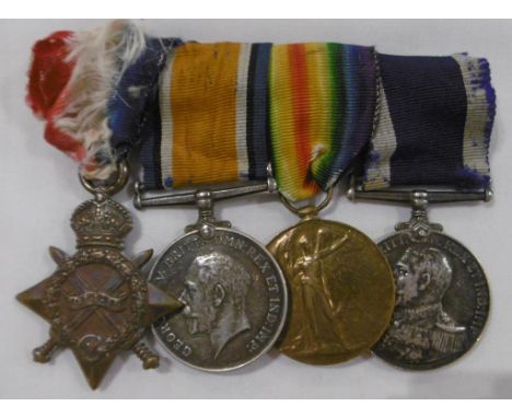 A GREAT WAR TRIO AND NAVAL LONG SERVICE MEDAL GROUP, 1914-15 Star (K.3709, H.A. SPENCER, S.P.O., R.N.), War and Victory (K.37