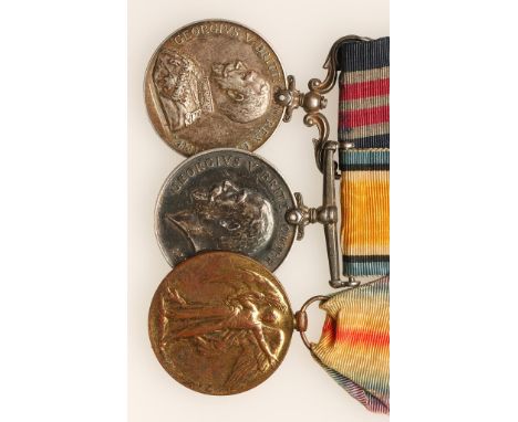 A GREAT WAR M.M. AND PAIR MEDAL GROUP, Military Medal (275227 PTE D.P. HARRIS. 3/LOND: R.), War and Victory (753308 PTE. D.P.