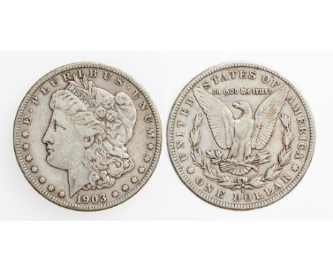 AMERICA, SILVER 'MORGAN' DOLLAR, 1903 S. Head left, eagle on reverse. VF. (one coin)