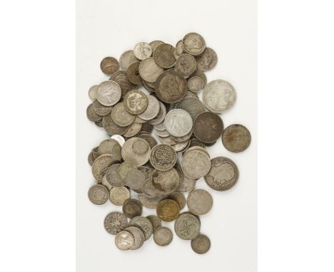 WORLD, MIXED COINS. A large collection of mainly silver denominations, various countries.