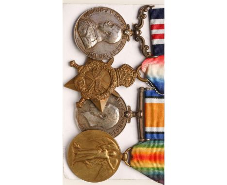 A GREAT WAR M.M. AND TRIO MEDAL GROUP, Military Medal (631138 PTE R.J. BARRELL. 1/20 LOND.R.), 1914-15 Star (631138 PTE R J B