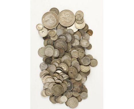 WORLD, MIXED COINS. A large collection of mainly silver denominations, various countries.