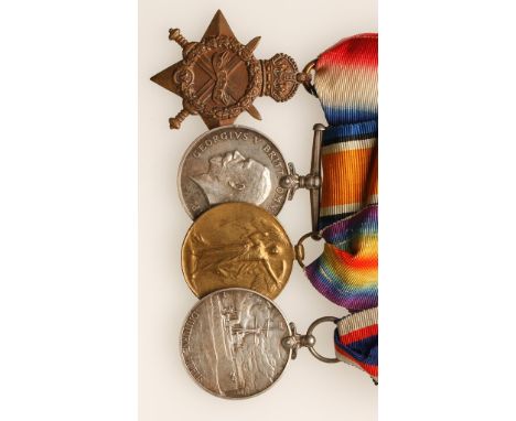 A GREAT WAR NAVAL LONG SERVICE MEDAL GROUP, 1914-15 Star (K.5241, J.F. WADEY, STO. 1., R.N.), War and Victory (K. 5241 J.F. W