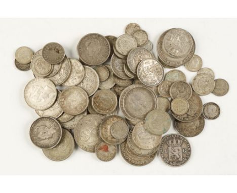 NETHERLANDS, MIXED COINS. A collection of 19th century and later silver denominations.