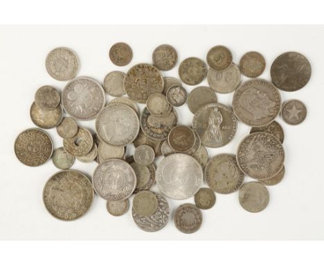 WORLD, MIXED COINS. A large collection of mainly silver denominations, various countries.