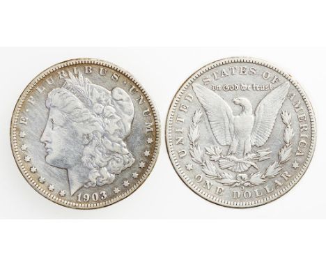 AMERICA, SILVER 'MORGAN' DOLLAR, 1903 O. Head left, eagle on reverse. VF. (one coin)