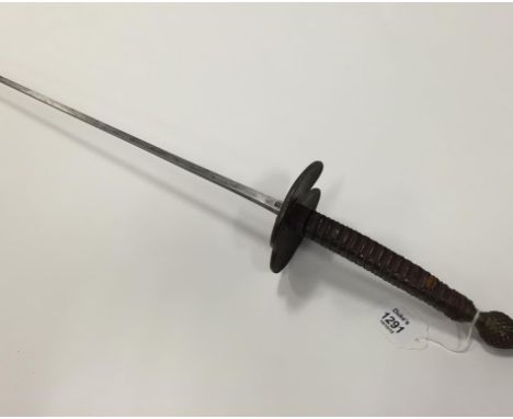 A FENCING FOIL, by Gebruder Weyersberg, over-stamped and re-stamped "Wilkinson, Pall Mall ", 19th century, 41".