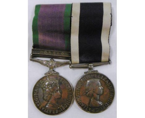 AN ELIZABETH II NAVAL LONG SERVICE PAIR OF MEDALS, Campaign Service with Borneo clasp (JX. 858474 K. TREMLETT. P.O. R.N.), Na