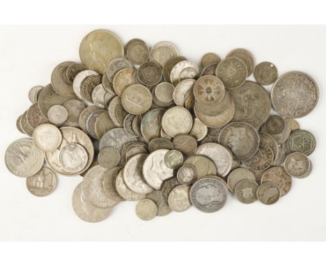 WORLD, MIXED COINS. A large collection of mainly silver denominations, various countries.