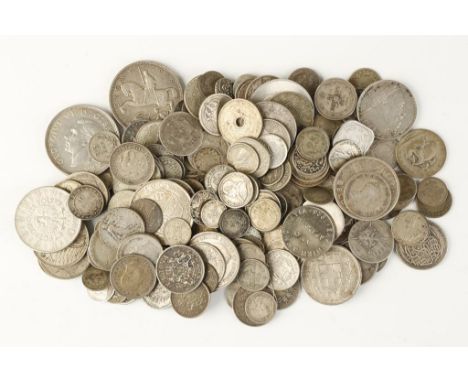 WORLD, MIXED COINS. A large collection of mainly silver denominations, various countries.