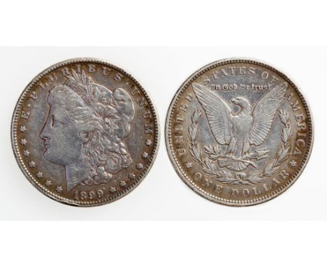 AMERICA, SILVER 'MORGAN' DOLLAR, 1899. Head left, eagle on reverse. VF. (one coin)