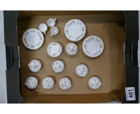 A collection of Wedgwood miniature items to include tureens, cups, saucers, etc.