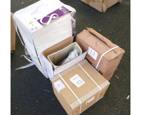 A mixed collection of small Detto Cooke Lewis close coupled toilet with integrated basin and other similar items This lot is 