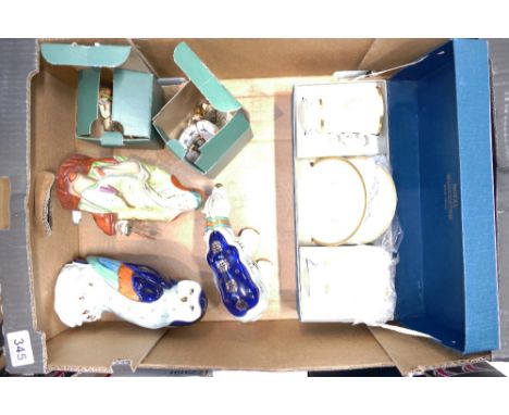 A mixed collection of items to include Royal Worcester Irish Coffee set, Bellwood Pottery figures, etc. 