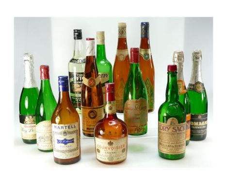 A collection of sealed but empty advertising bottles (for shop window displays) to include Goldwell Perry Deluxe, Bulmer Poma