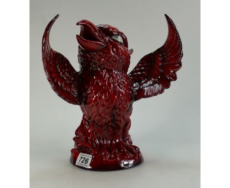 Kevin Francis / Peggy Davies Ceramics Large Grotesque Bird The Phoenix - modelled by Robert Tabbenor Limited Edition in Ruby 