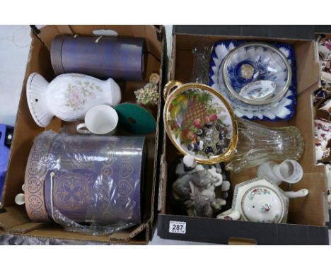 A mixed collection of items to include boxed Renaissance ceramic figures, quality glass paper weights, glass ware, Caitness t