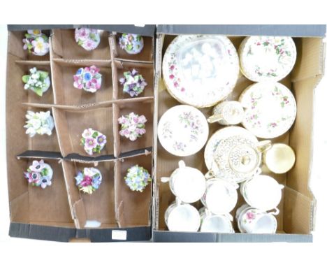A mixed collection of items to include Royal Albert Christmas Rose tea ware, similar Michaelmas daisy and snow drops patterne