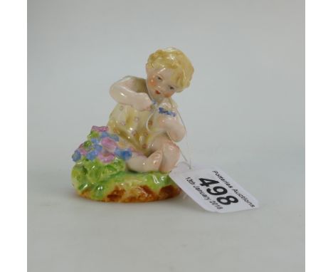Royal Worcester figure Mischief by F G Doughty, puce marks, height 8.5cm