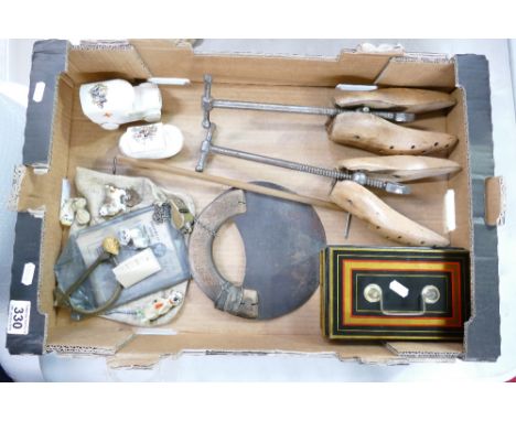 A mixed collection of items to include shielded ceramic items, vintage shrines, Wade Disney figures, etc. 