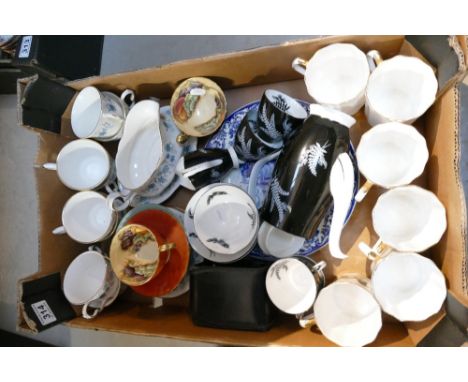A collection of pottery including Royal Albert coffee set, Aynsley fruit cups & saucers, Kodak camera in leather case, Colclo