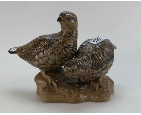 Poole Pottery Limited Edition Barbara Linley Adams sculpture - Grouse with certificate.