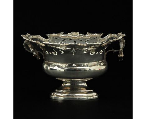 Amsterdam silver 18th century maker's mark H&amp;V with open sawn edge length 11 cm.