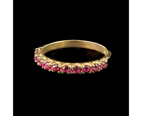 Half alliance set with 11 rubies ring size 18