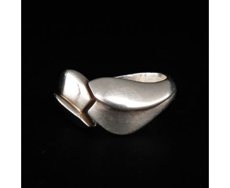 Marked Georg Jensen silver ring size 17