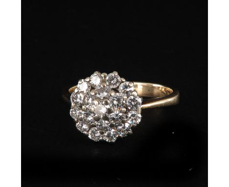 Set with 20 brilliant cut diamonds ring size 17