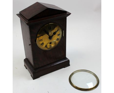 Oak cased RAF mantle clock, by SM & Co., mechanism marked '10857, 1939, AM', gold coloured dial with RAF insignia, glass dial