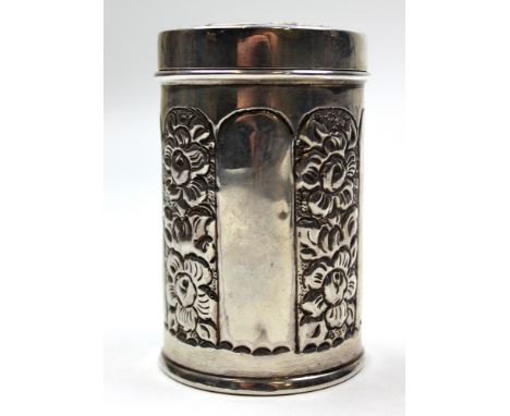 Egyptian silver tea caddy? Weight approx. 172.1g