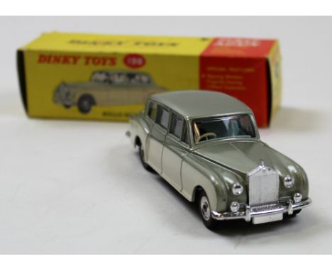 Dinky No.198 Rolls-Royce Phantom V, Light Metallic Green over Cream near Mint in Excellent box.