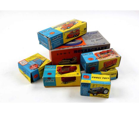 Collection of six boxed Corgi toys, comprising Ford 5000 super major tractor, no. 67; Chipperfield's circus landrover parade 