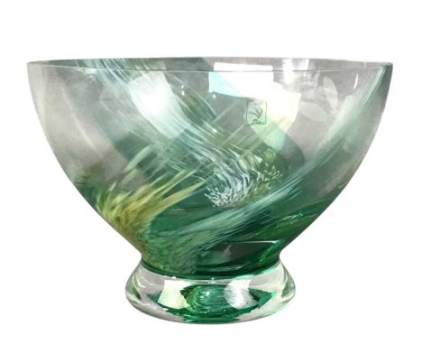 CAITHNESS GLASS BOWL, ALONG WITH FIVE PAPERWEIGHTS including Murano and Strathearnbowl 19cm diameterCondition overall is good