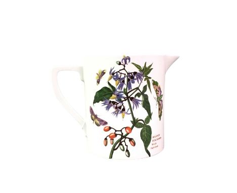 COLLECTION OF PORTMEIRION POTTERY, comprising six portmeirion polonaise jars and one jug, along with a portmeirion botanic ga