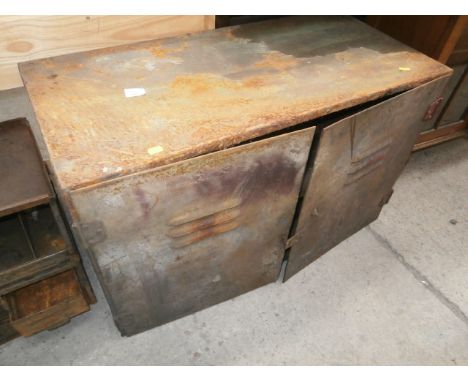 vintage metal tool cabinet