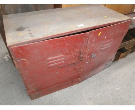 vintage metal tool cabinet