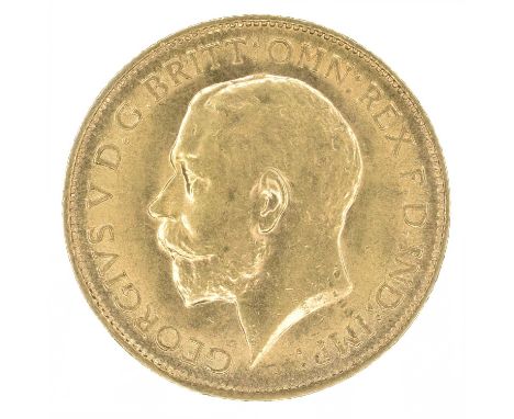 King George V, Half-Sovereign, 1912. King George V, Half-Sovereign, 1912, Bare head l. R. St. George and dragon, London Mint,