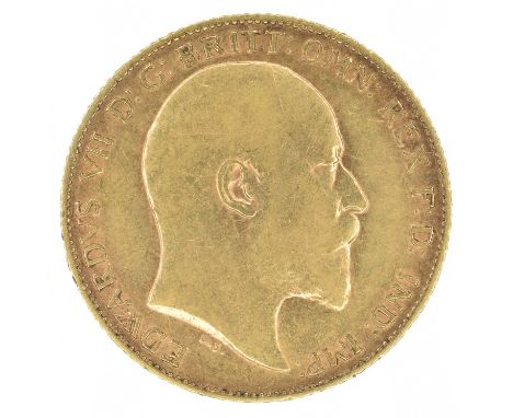 King Edward VII, Half-Sovereign, 1910. King Edward VII, Half-Sovereign, 1910, Bare head r. R. St. George and dragon, London M