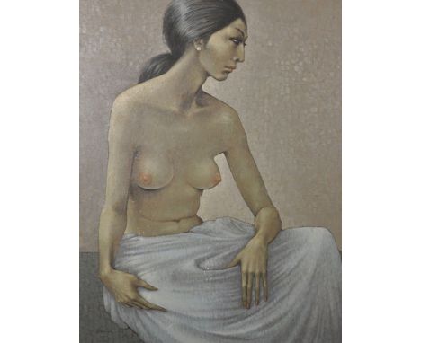 Michael Tain (1927    ) British. "Suy-Lin", Portrait of a Lady, Oil on Canvas, Signed, and Inscribed on the reverse and Dated