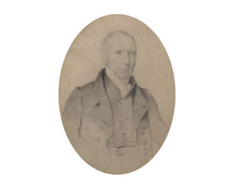 John Scarlett Davis (1804-1845) British. Portrait of George Crowther (1779-1852) of Laneside Mills, Churwell, Near Leeds, Pen