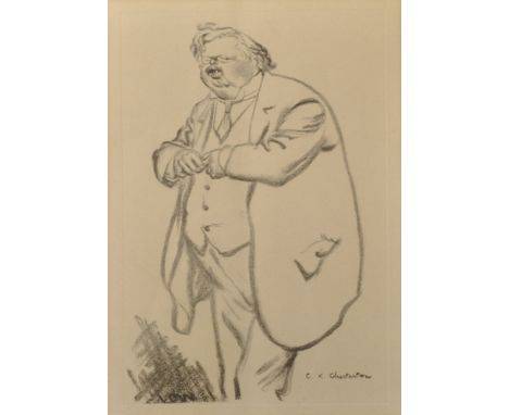 David Alexander Cecil Low (1891-1963) New Zealander. Portrait of Sir Winston Churchill, Print, 10.25" x 7.25", along with nin