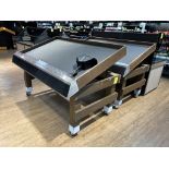 6FT ADJUSTABLE SLANT PRODUCE MERCHANDISERS ON CASTERS