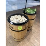WOODEN BARREL DISPLAYS