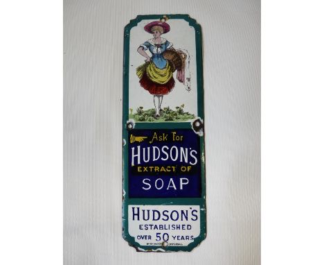 Original Hudsons Extract of Soap Enamel Shop advertising sign